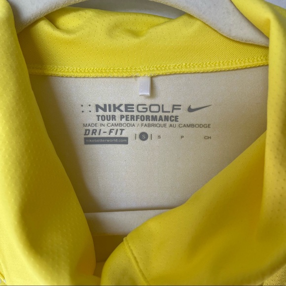 Nike Golf Tour Performance Dri-Fit women’s yellow short sleeve top, small - Picture 3 of 6